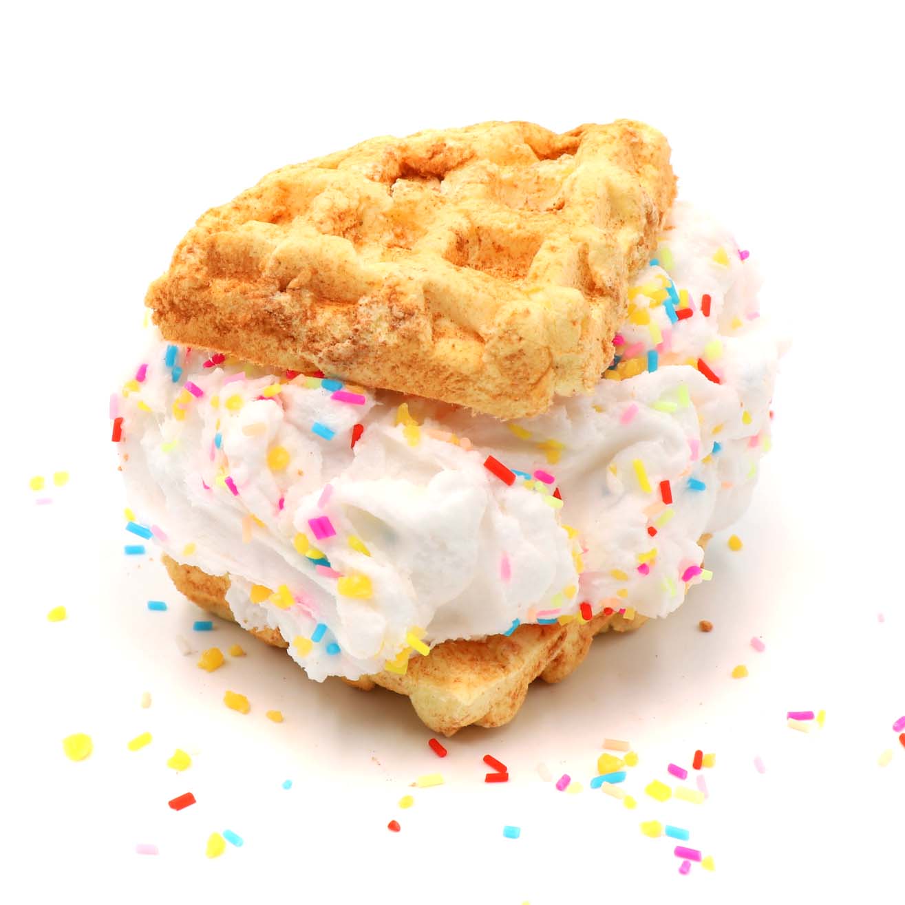 DIY Slime Waffle Ice Cream Sandwich Clay Sprinkles Rainbow Butter Slime Fantasies Shop 7oz Front View