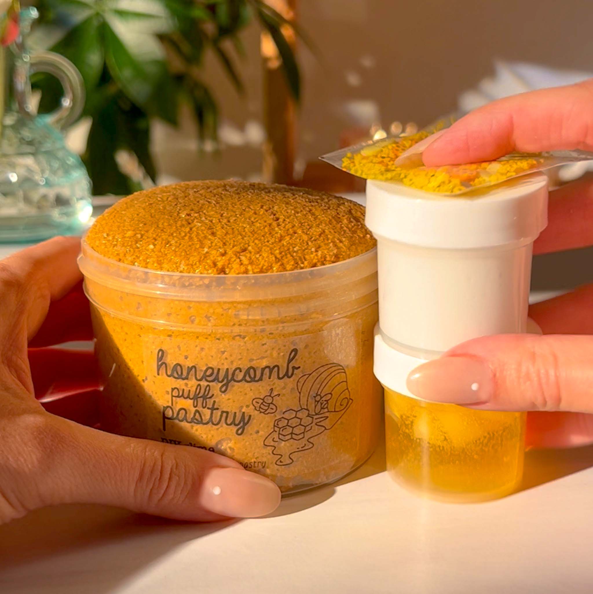 Honey Puff Pastry Cute Kawaii Honey DIY Slime Fantasies Shop Set Hand