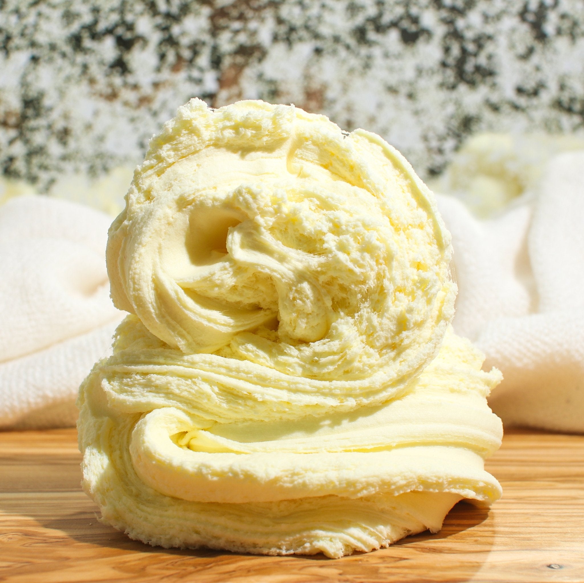 Japanese Cheesecake Yellow Cream Cloud Dough Fluffy Slime Fantasies Shop Swirl Layered