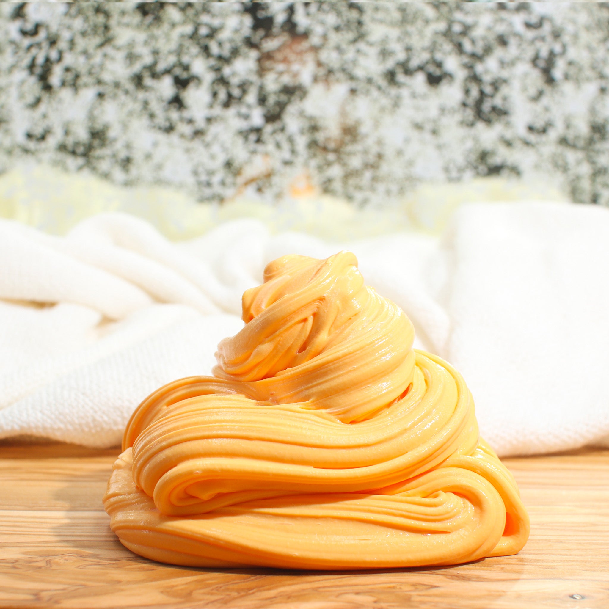Mango Papaya Smoothie Thick Glossy Scented Orange Slime Fantasies Shop Swirl Layered