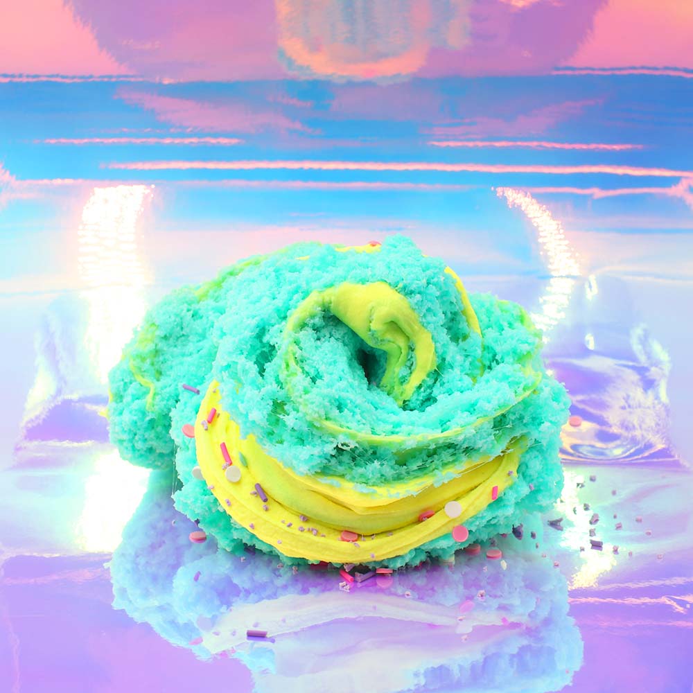 Material Girl 80s Neon Layered Snow Fizz Butter Crunchy Slime Fantasies Shop Swirl Unmixed