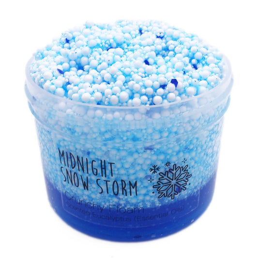 Midnight Snow Storm Crunchy Clear Glue Floam