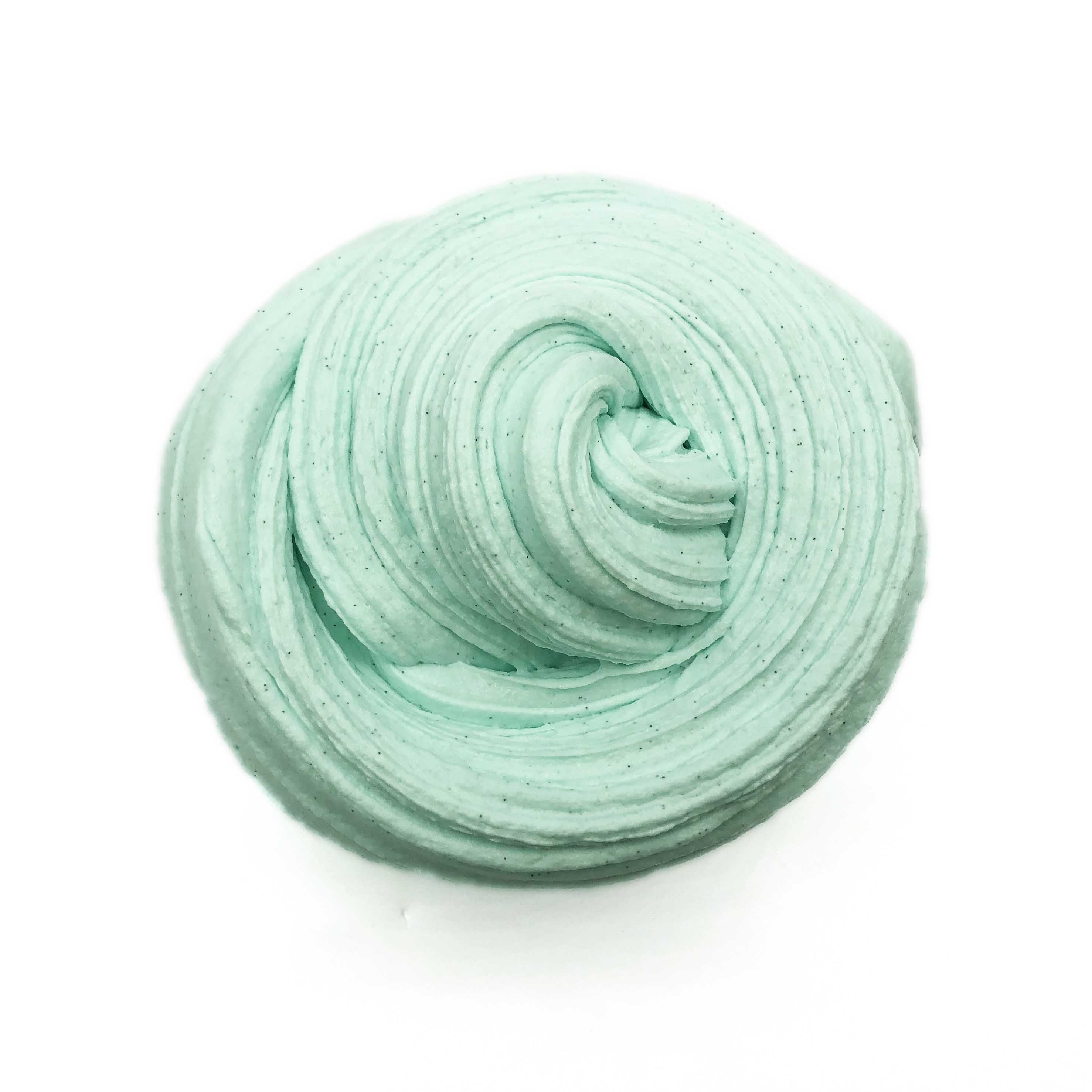 Mint Oreo Ice Cream Green Butter Slime Swirl Top View