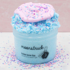 Moonstruck Moon Crunchy Pastel Blue Purple Snow Fizz Butter Slime Slime Fantasies Shop 9oz Front View