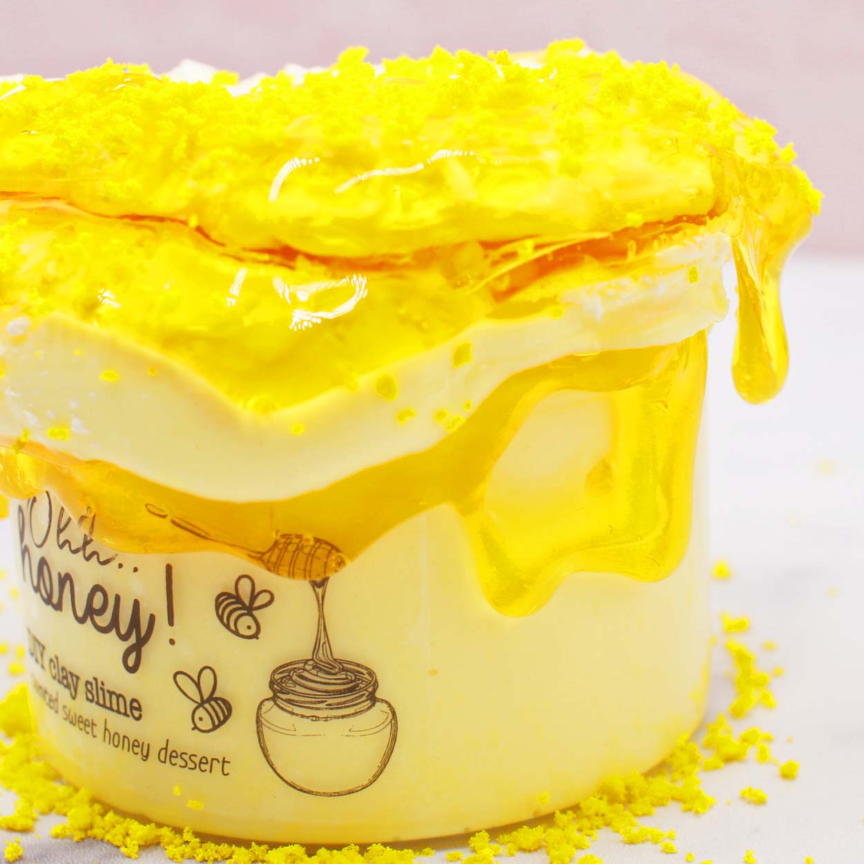 Oh Honey Yellow Fluffy DIY Clay Butter Slime Fantasies Shop 9oz Close Up