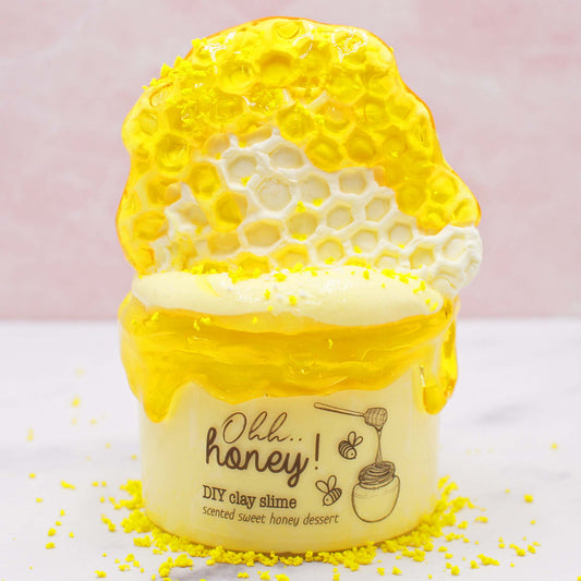 Oh Honey Yellow Fluffy DIY Clay Butter Slime Fantasies Shop 9oz Front View