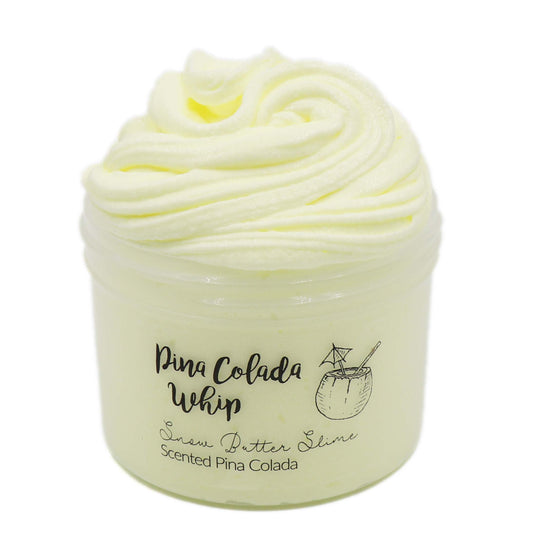 Pina Colada Whip Yellow Pineapple Coconut Snow Butter Slime Fantasies 8oz Front View