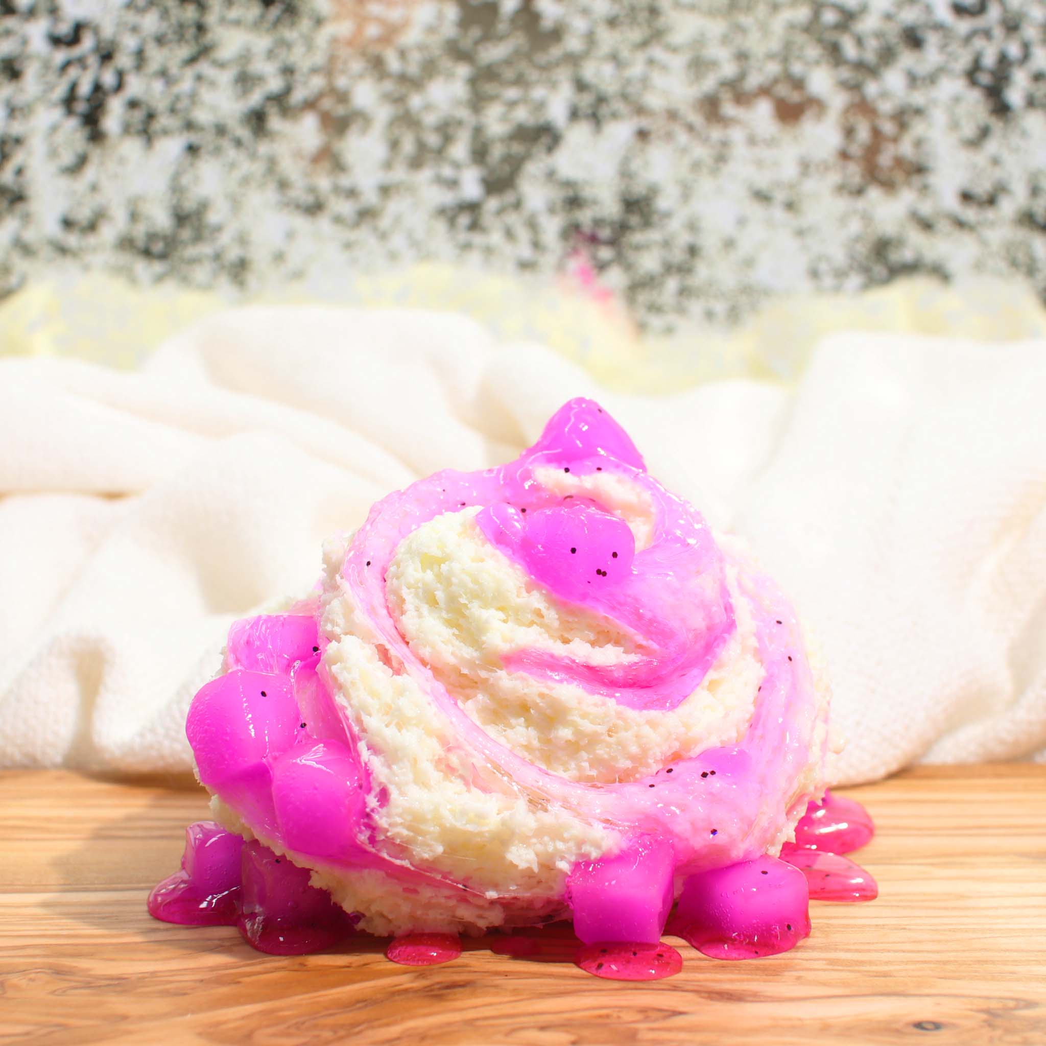 Pineapple Rice And Dragon Fruit Crunchy Jelly Cube Snow Fizz Slime Fantasies Shop Swirl