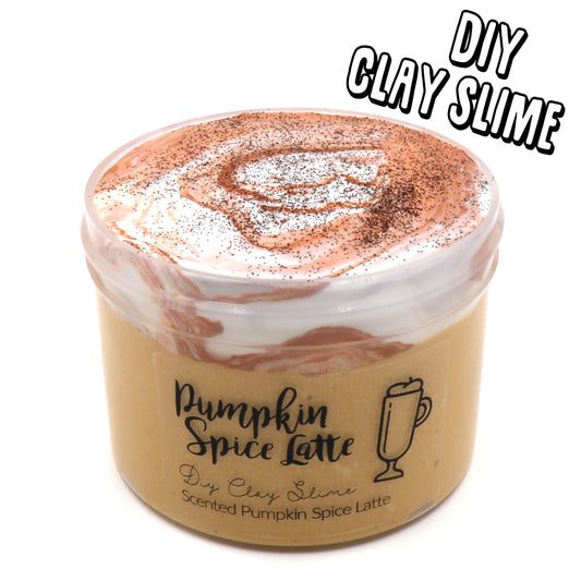 DIY Clay Pumpkin Cinnamon Bun Slime