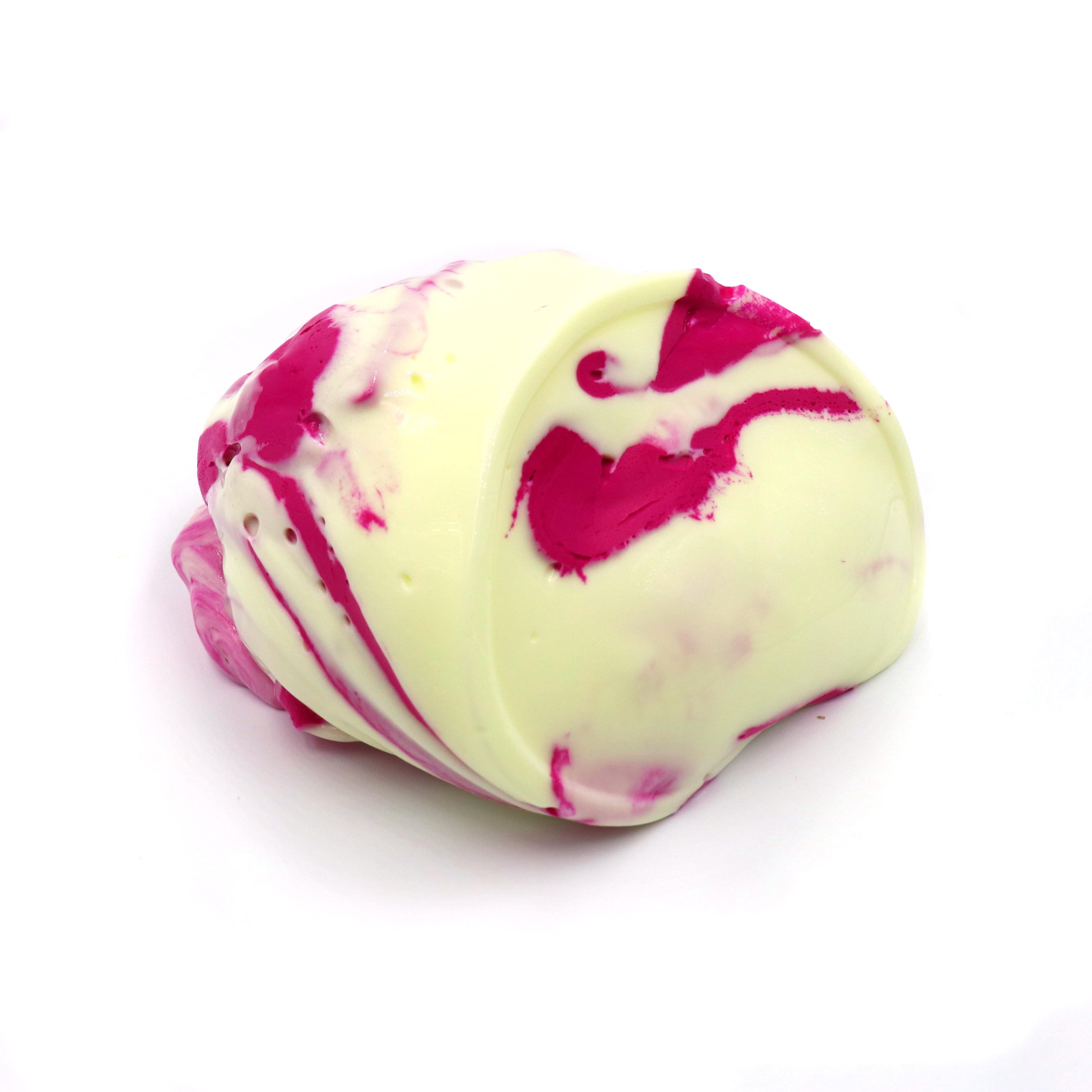 Raspberry Swirl Pudding Glossy Clay Slime