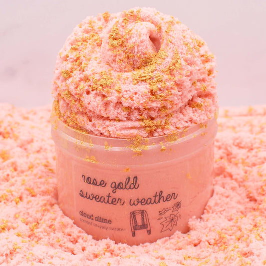 Rose Gold Sweater Weather Fall Slime Fluffy Cloud Slime Fantasies 9oz Front View
