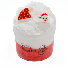 Santas Fuzz Hat White Red Fluffy Cloud Christmas Gift Slime Fantasies Shop 8oz Front View