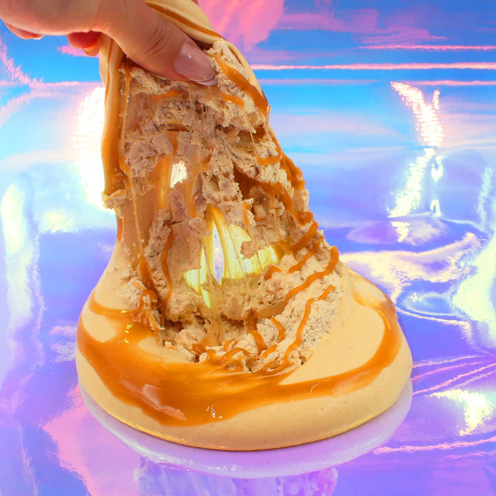 Scoops Ahoy Stranger Things Butterscotch Ice Cream DIY Clay Slime Fantasies Shop 7oz Front View Unboxed Pull