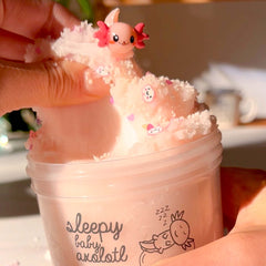 Sleepy Baby Axolotl Cute Kawaii Pink Cloud Slime Fantasies Shop 9oz Pull