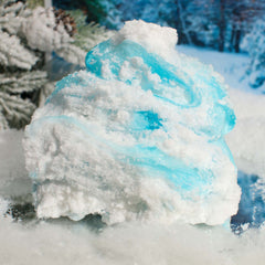 Snowy Ice Skating Day Christmas Glitter White Blue Jelly Clear Slime Fantasies Shop Swirl Layered