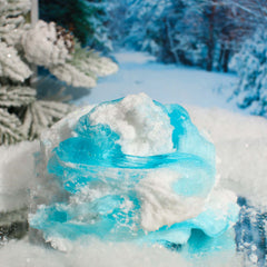 Snowy Ice Skating Day Christmas Glitter White Blue Jelly Clear Slime Fantasies Shop Swirl