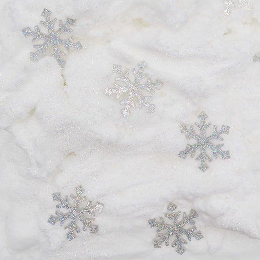 Sparkling Winter Wonderland White Glitter Fluffy Cloud Christmas Gift Slime Shop Texture