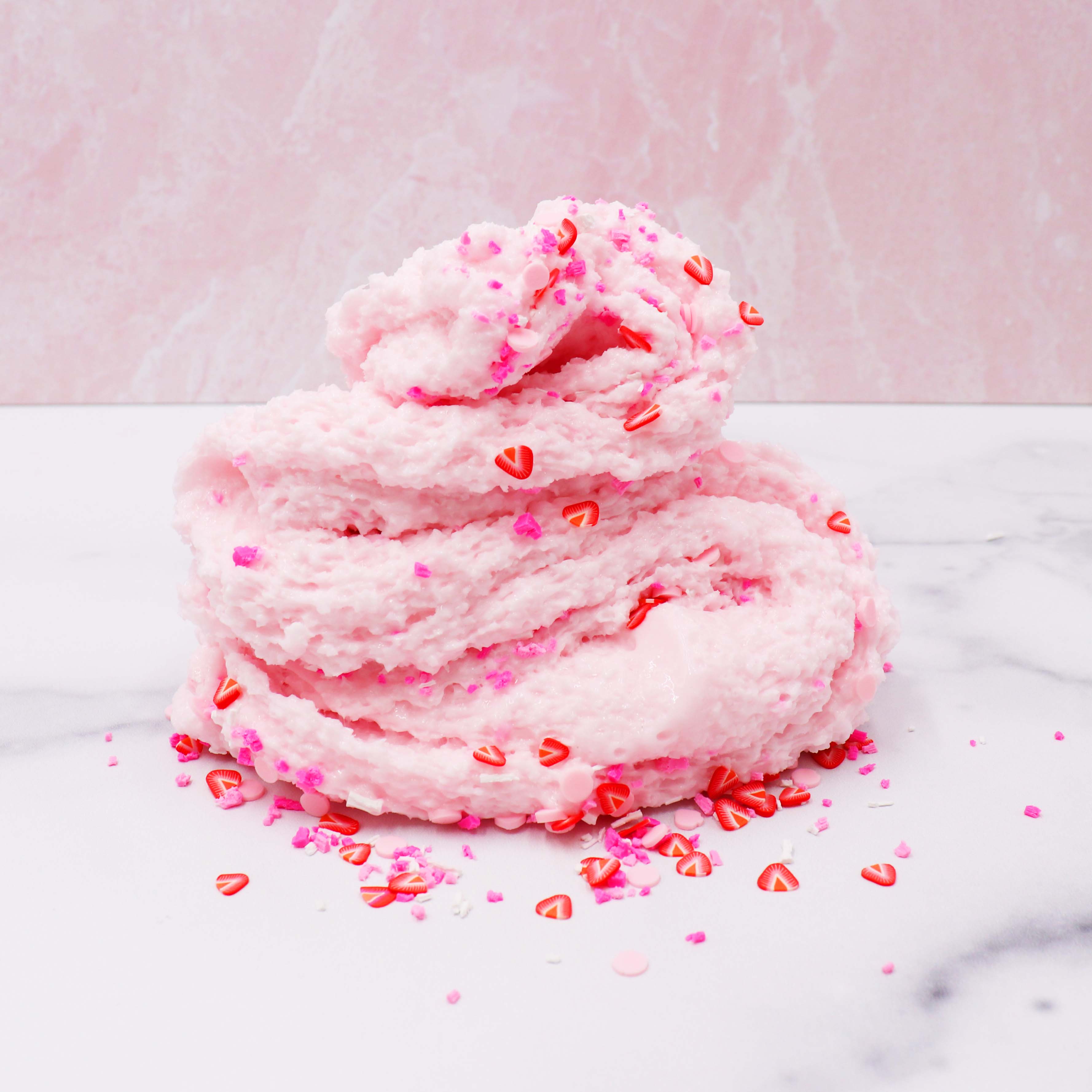 Strawberry Rice Krispies Pastel Pink Sprinkles Crunchy Snow Fizz Slime Fantasies Shop Swirl Layered