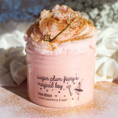 Sugar Plum Fairy Christmas Slime Gift For Kids Pastel Pink Berry Scented Cloud Snow Icee Slime Fantasies Shop 9oz Front View Decoration