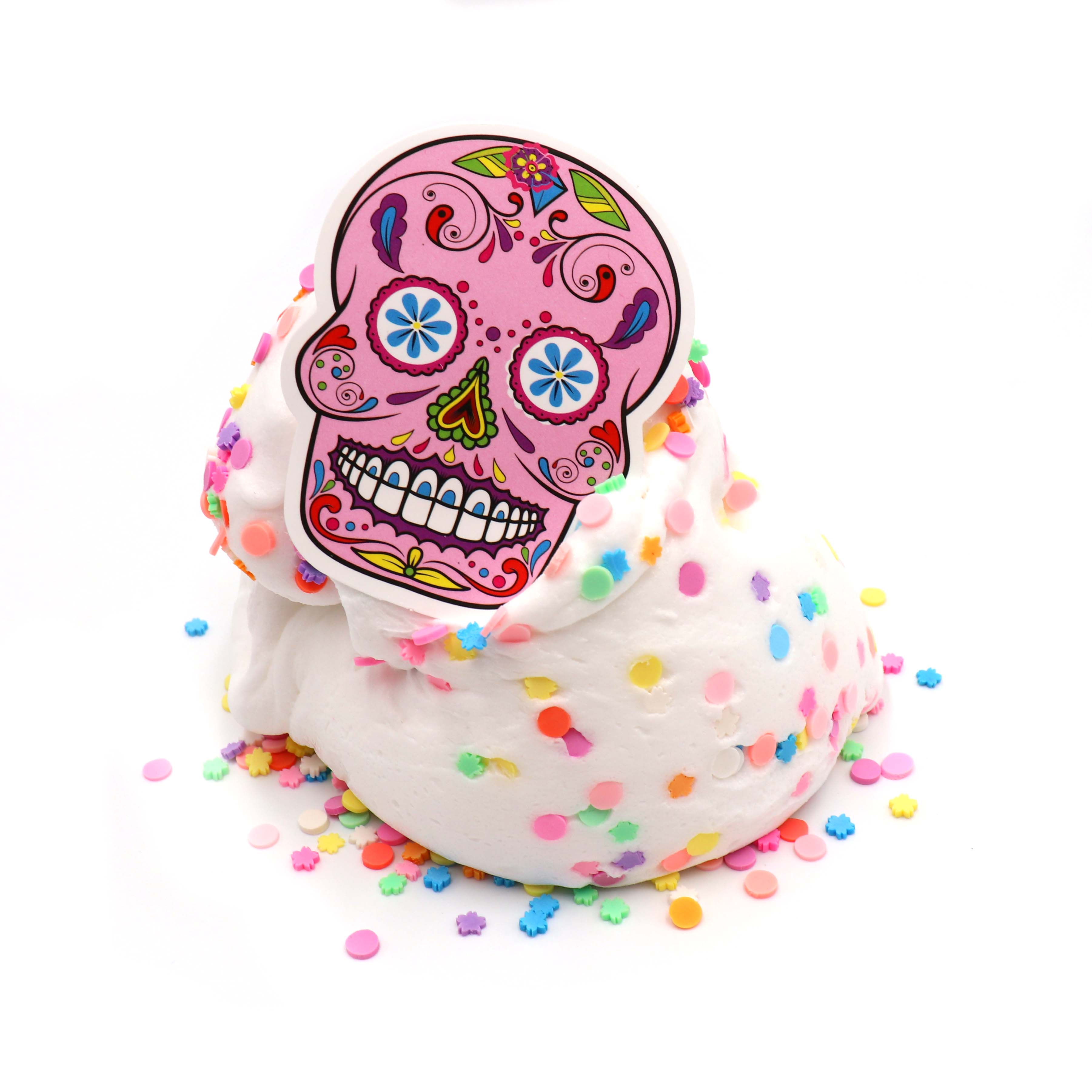 Sugar Skull Dia De Los Muertos Butter Rainbow Sprinkles Fall Halloween Slime Fantasies Shop 8oz Unboxed Sticker