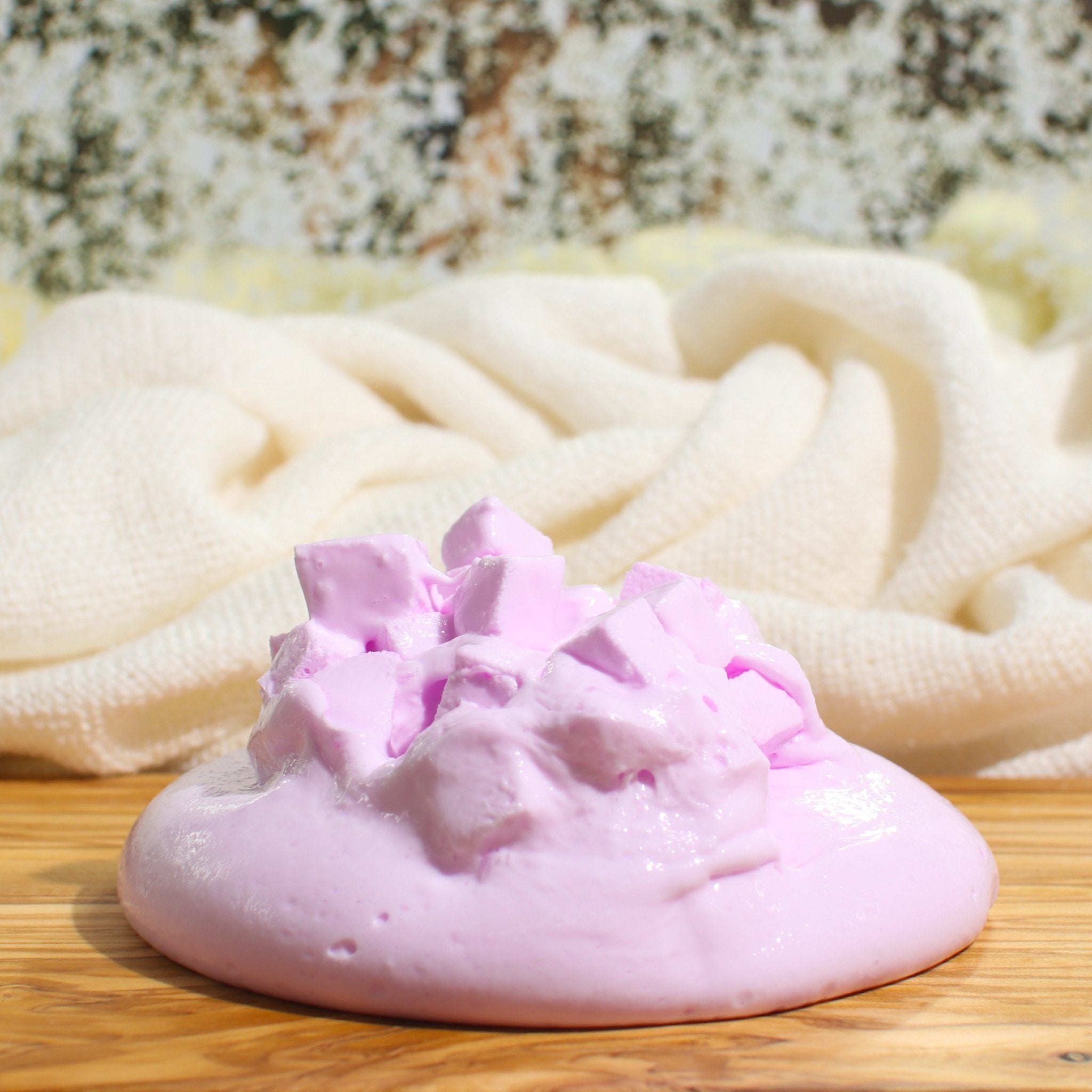 Taro Milk Tea Creamy Jelly Cube Purple Slime Fantasies 9oz Front View Unboxed