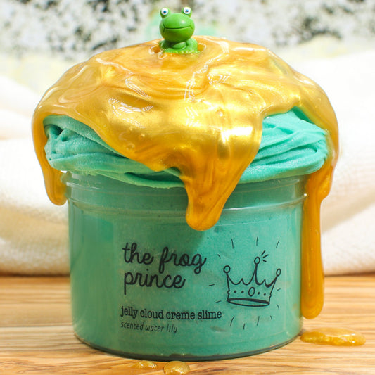The Frog Prince Cloud Creme Green Gold Butter Slime Fantasies Shop 9oz Front View