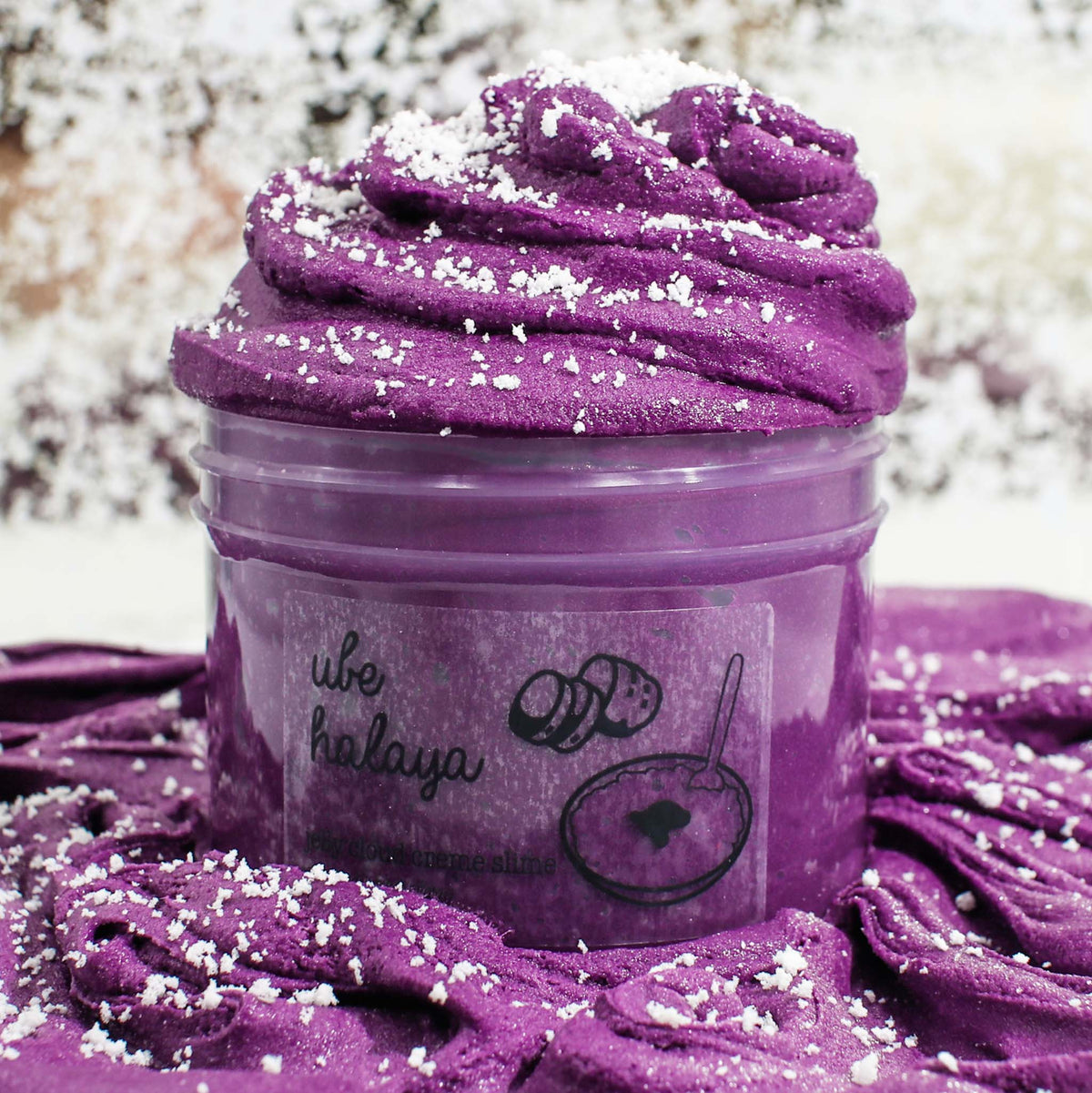 Ube Halaya Sensory Dough Cloud Creme Purple Butter Slime Fantasies Shop 9oz Front View
