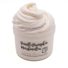 Vanilla Pumpkin Marshmallow Fluffy Inflatable Fall Slime Fantasies Shop 8oz Front View