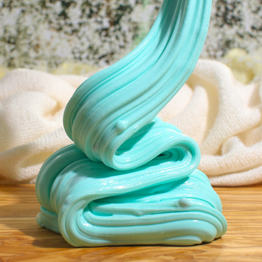 We Are Mint For Each Other Thicky Glossy Mint Teal Slime Fantasies 9oz Front View Drizzle