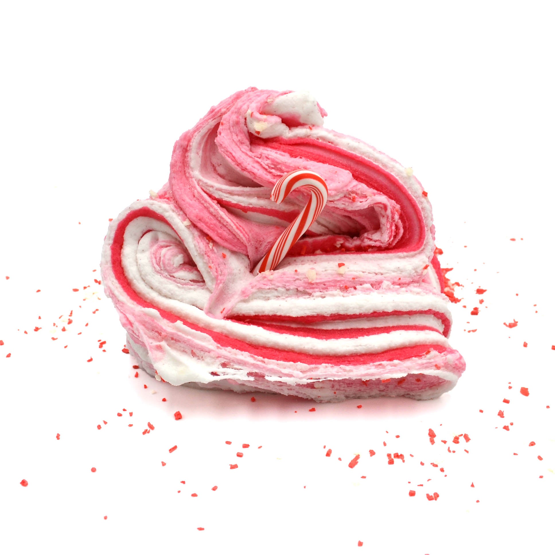 White Chocolate Peppermint Bark Red White Cloud Creme Doughy Clay Butter Christmas Gift Slime Shop Swirl