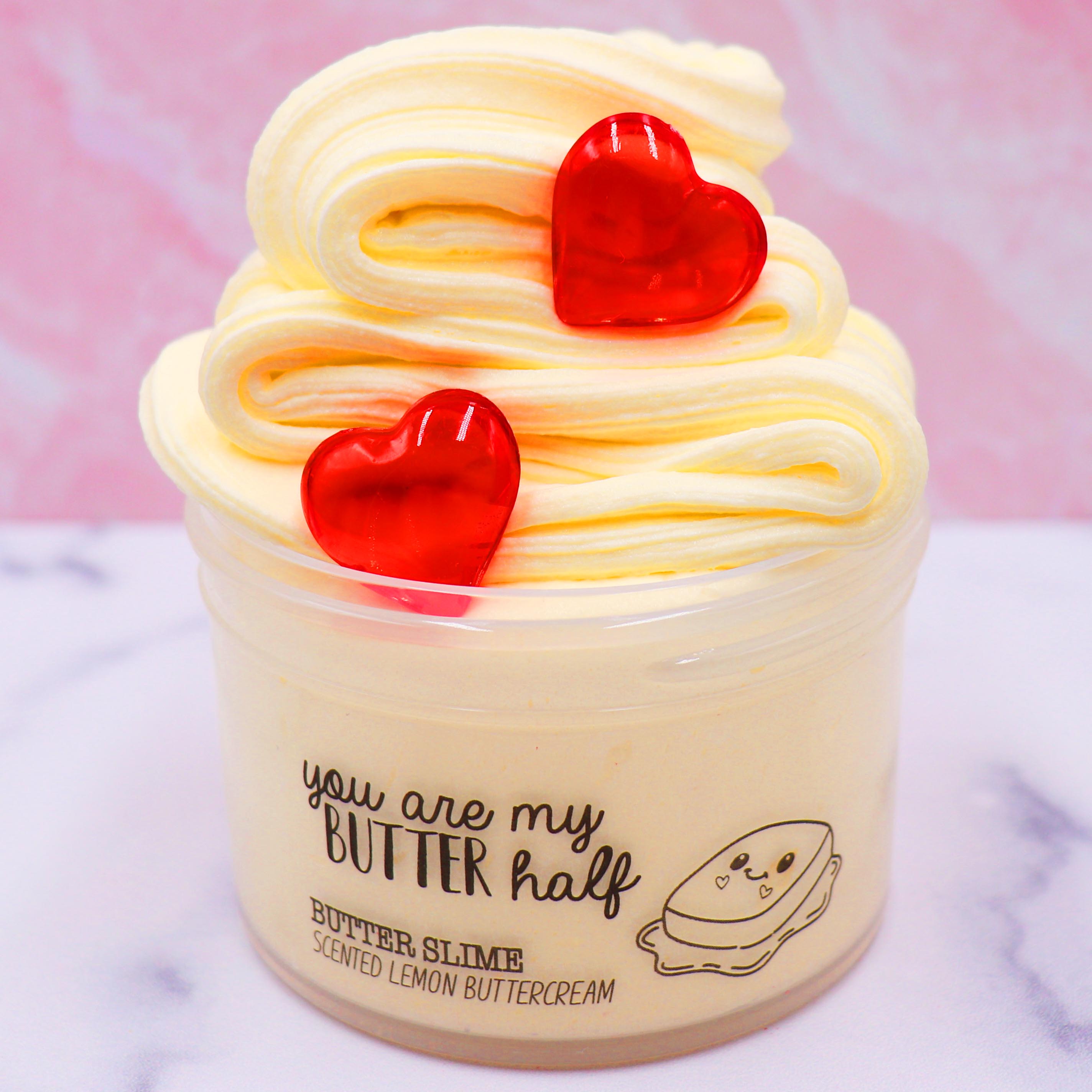 You Are My Butter Half Valentines Yellow Creamy Thick Soft Butter Slime Fantasies Shop 7oz Front View