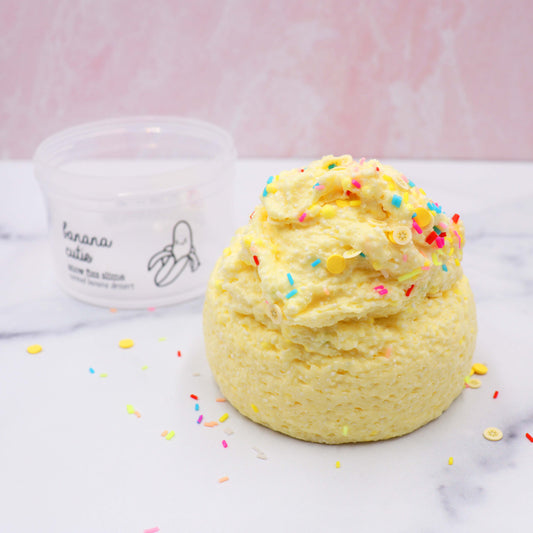 Banana Cutie Yellow Sprinkles Fruity Fruit Crunchy Snow Fizz Slime Fantasies Shop 7oz Unboxed
