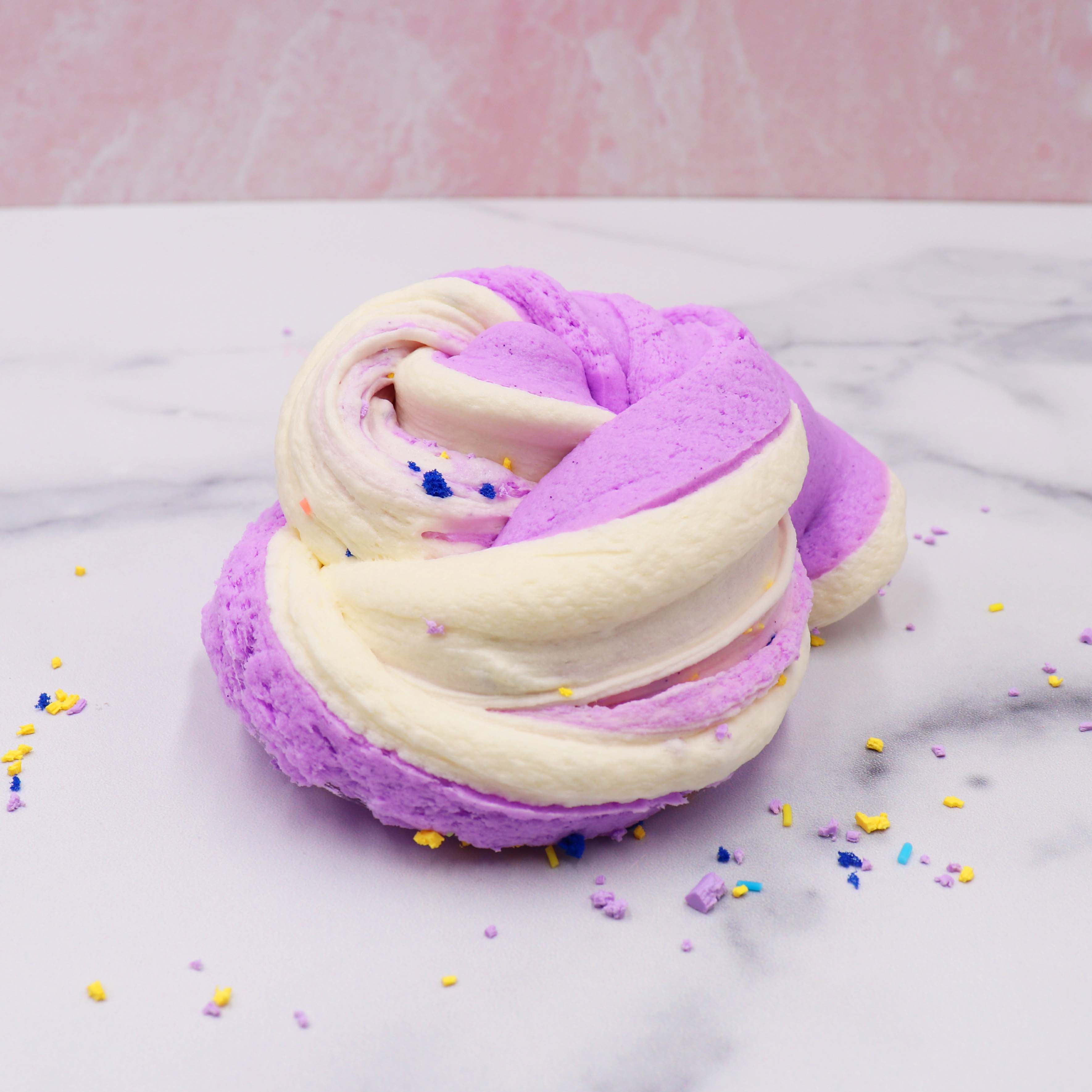 Blueberry Babe Purple Yellow Sprinkles Fruity Fruit Creamy Soft Cloud Creme Slime Fantasies Shop Swirl