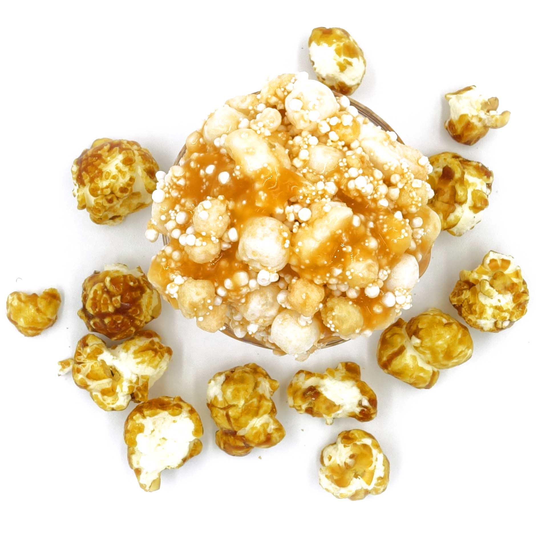 Caramel Corn Crunchy Clear Glue Floam Slime 4oz Top View