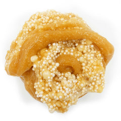 Caramel Corn Crunchy Clear Glue Floam Slime Swirl Top View