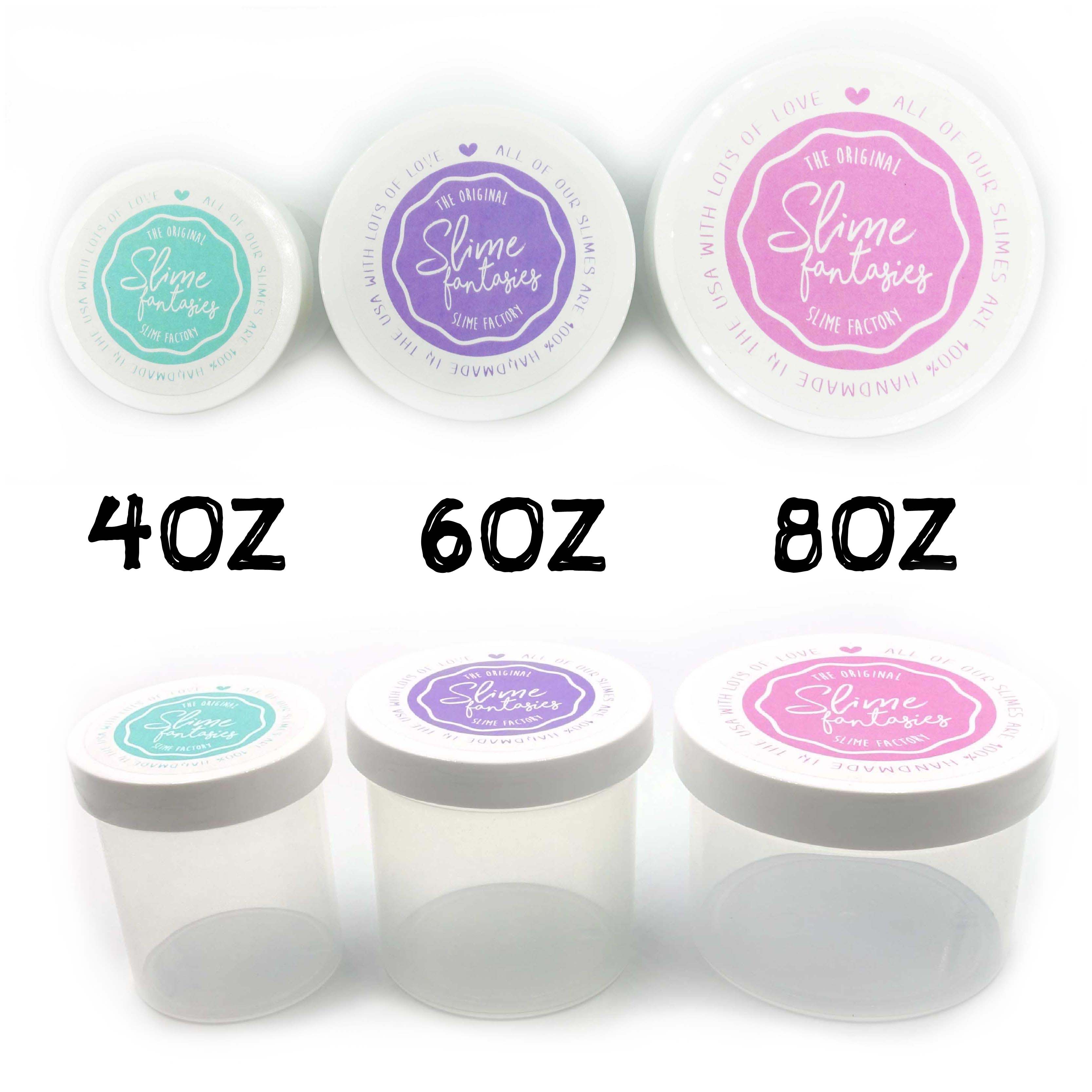Slime Fantasies Slime Containers 4oz 6oz 8oz