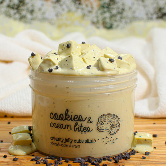 Coolies Cream Bites Creamy Jelly Cube Brown Scented Slime Fantasies Shop 9oz Front View