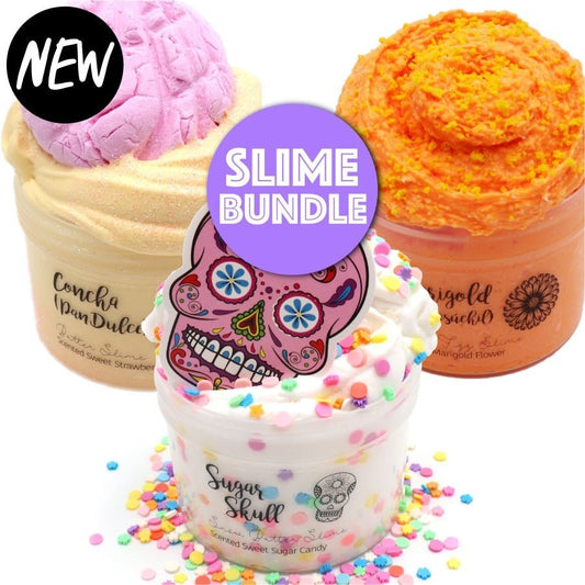 Dia De Los Muertos Bundle Slime Kit Box Gift Slime Fantasies Shop 8oz Front View