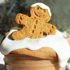 Gingerbread Cutie Christmas Slime Gift For Kids Brown Cookie Scented DIY Clay Creamy Snow Butter Slime Fantasies Shop 9oz Front View Decoration Close Up