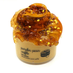 Pumpkin Pecan Waffle Fall Autumn Brown Sprinkles Clear Cloud Creme Cream DIY Slime Fantasies Shop 7oz Front View