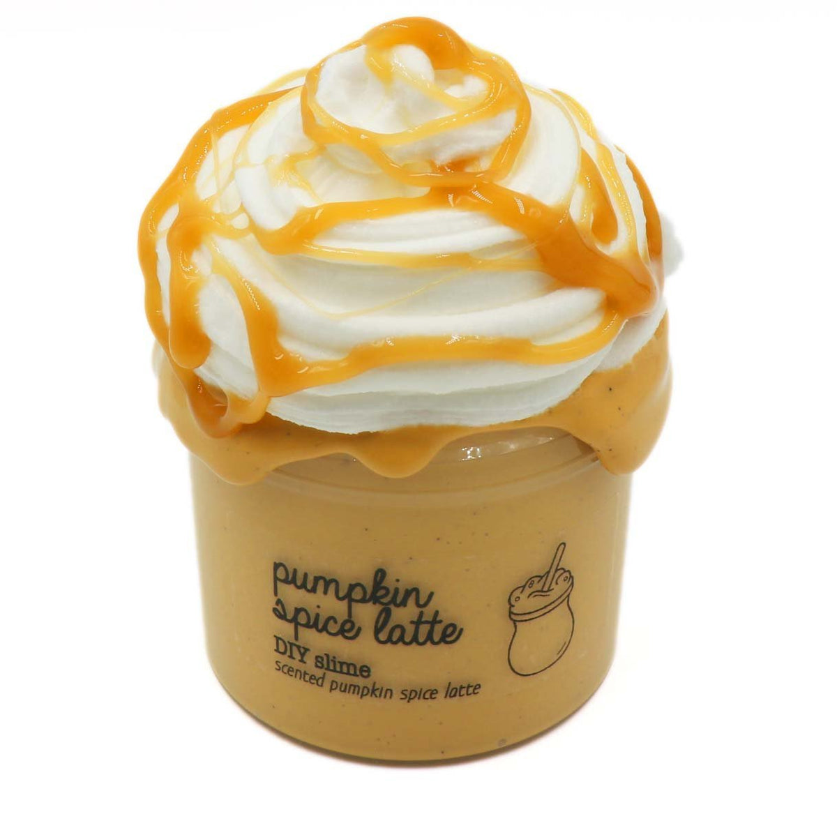 Pumpkin Spice Latte Fall Autumn Brown Cloud Creme Cream DIY Slime Fantasies Shop 7oz Front View