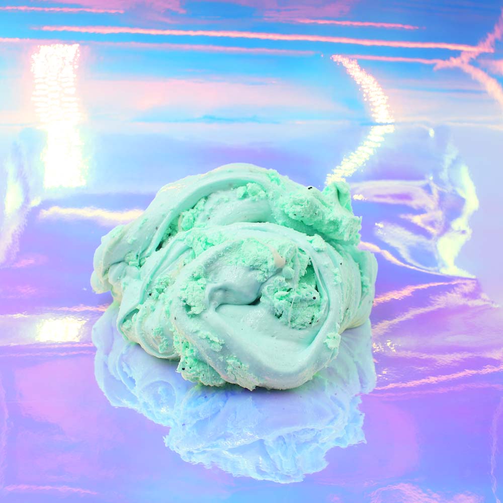 Scoops Ahoy Stranger Things Mind Flayer Mint Ice Cream DIY Clay Slime Fantasies Shop Swirl Chunky