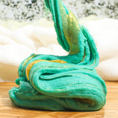 The Frog Prince cloud Creme Green Gold Butter Slime Fantasies Shop Drizzle