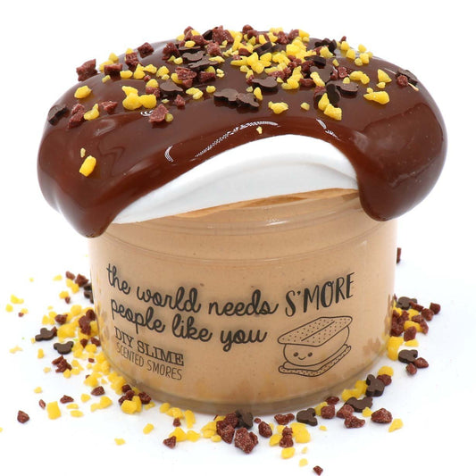 The World Needs Smore People Like You Brown Chocolate Marshmallow Graham Cracker Sprinkles DIY Slime Fantasies Shop 7oz Front View