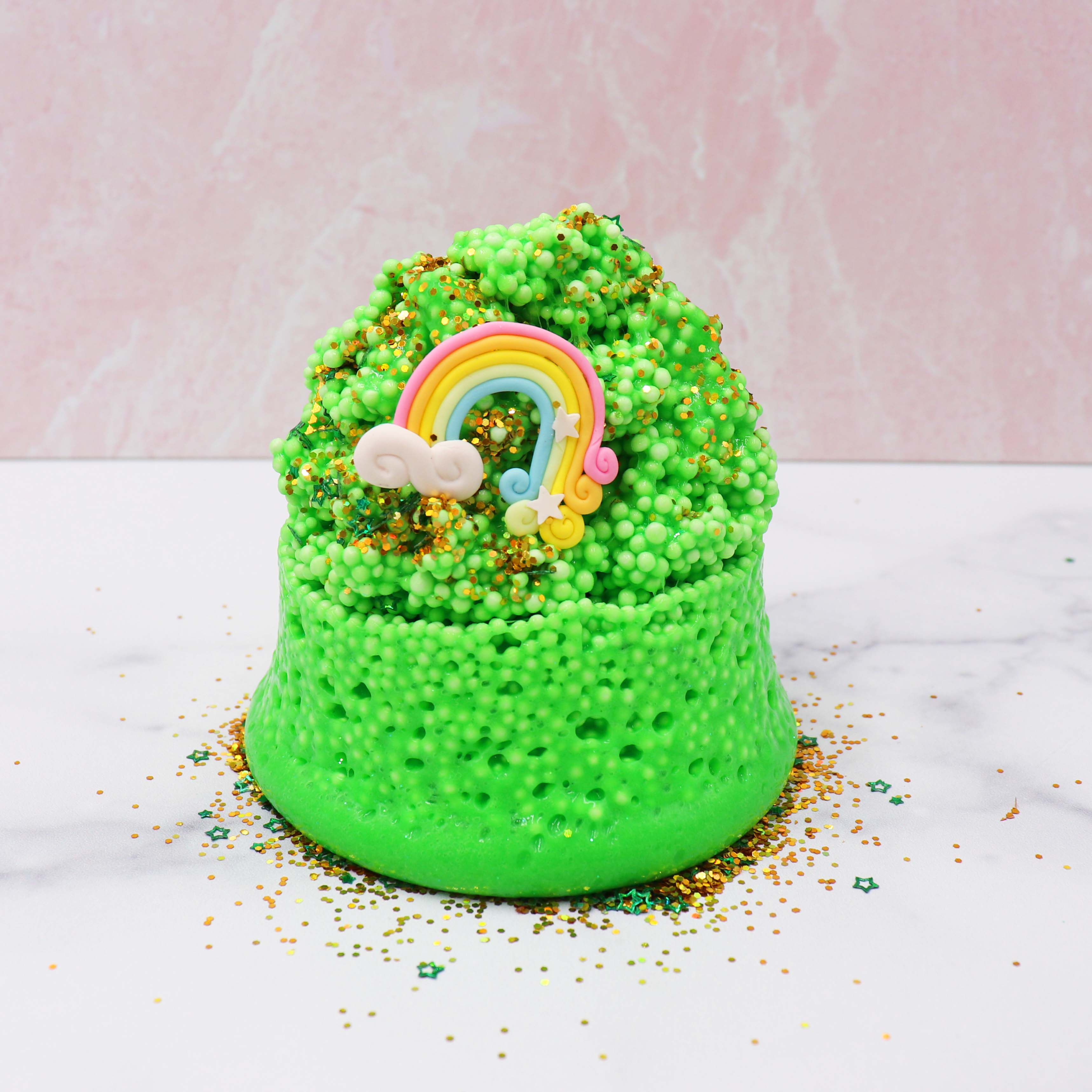 Easter Basket Surprise Green Spring Flower Floral Glitter Rainbow Charm Crunchy Floam Slime Fantasies Shop 7oz Unboxed
