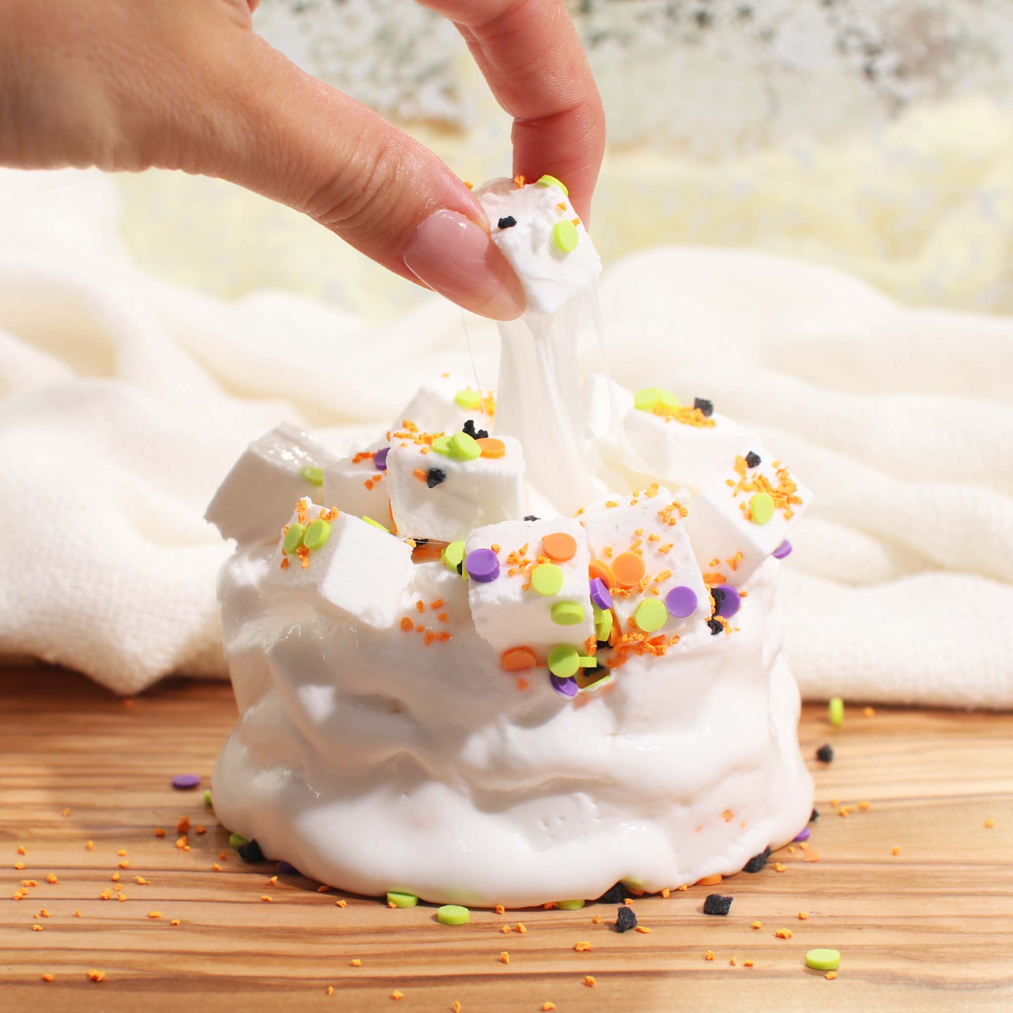 Ghost Jello Halloween Scented Jelly Cube Slime Fantasies Shop 9oz Squeeze 1