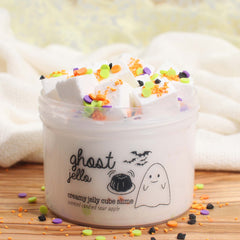 Ghost Jello Halloween Scented Jelly Cube Slime Fantasies Shop 9oz Front View