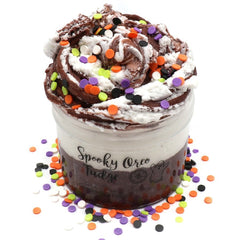 Spooky Oreo Fudge Layered Cloud Cream Creme Halloween Fall Slime Fantasies 8oz Front View