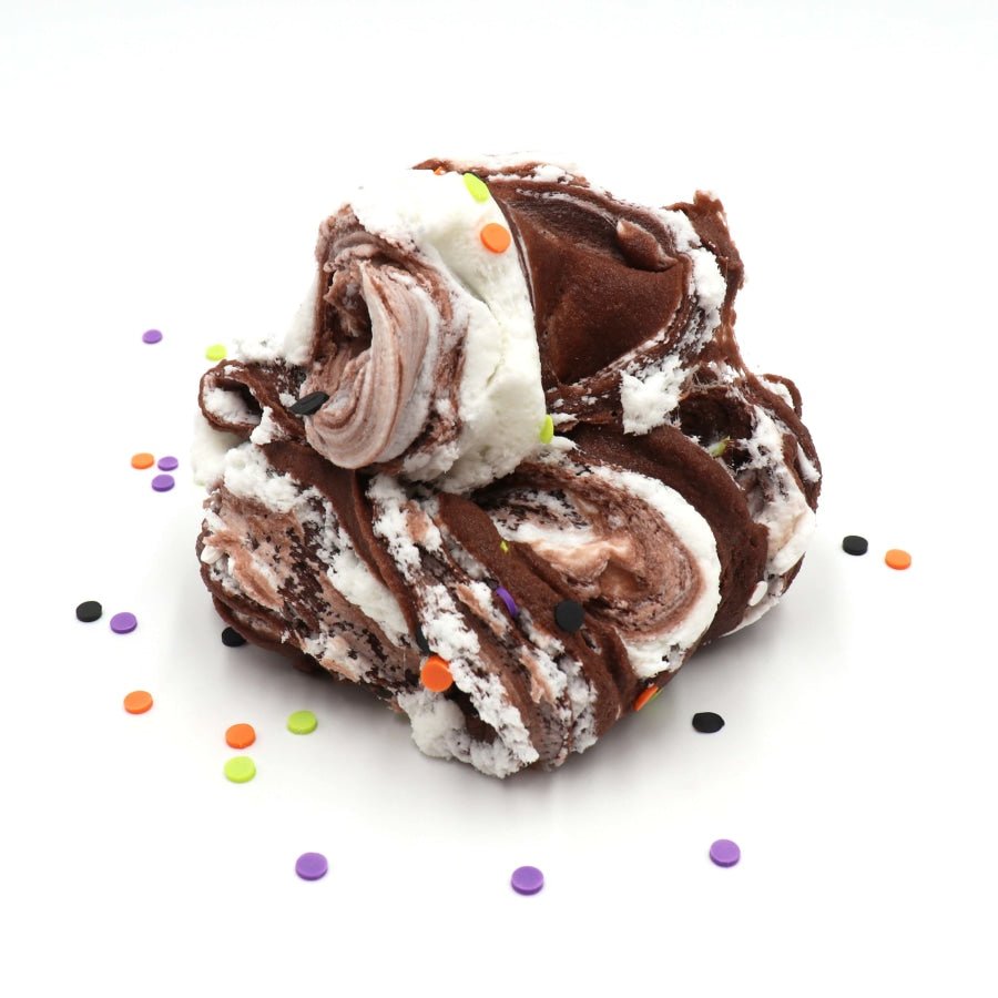 Spooky Oreo Fudge Layered Cloud Cream Creme Halloween Fall Slime Fantasies Swirl Layered