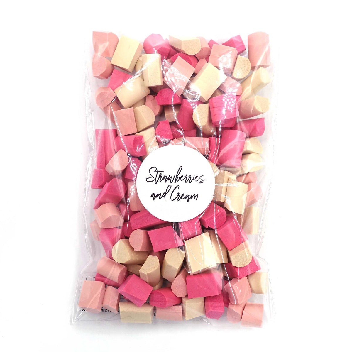 Strawberries And Cream Pink Cream Foam Chunks Java Chips Slime Supplies Slime Fantasies